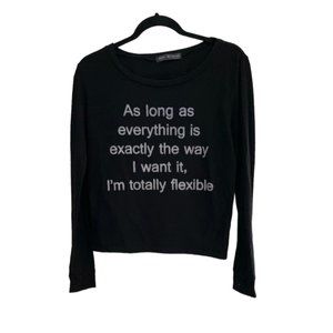 As Long As Everything...  Sweater- Ladies Small- Black